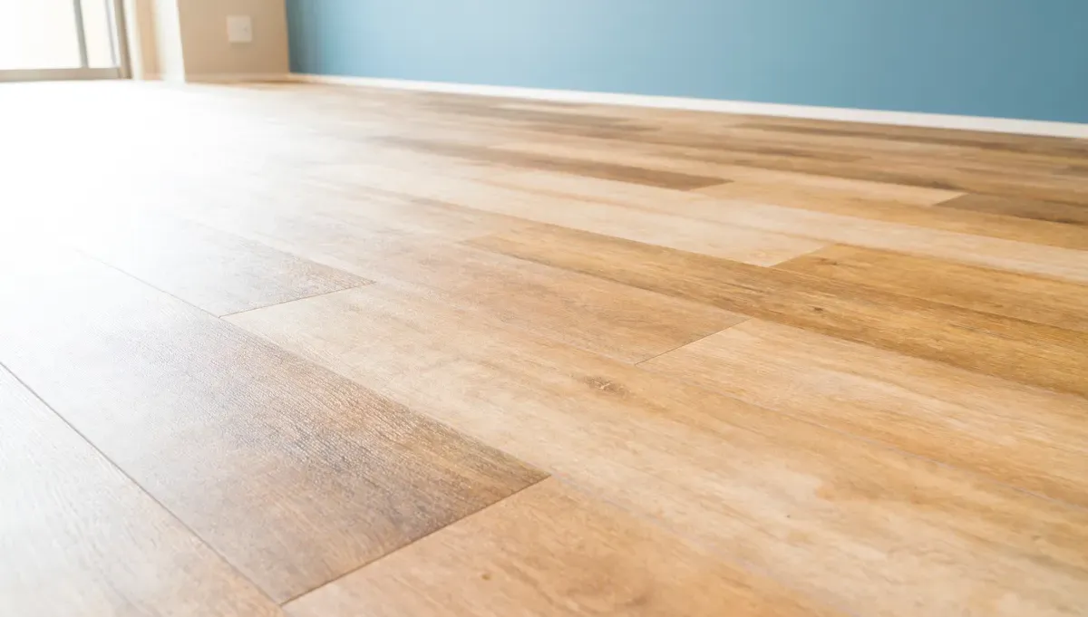 Neu verlegter Bodenbelag mit sauberen Übergängen und Sockelleisten